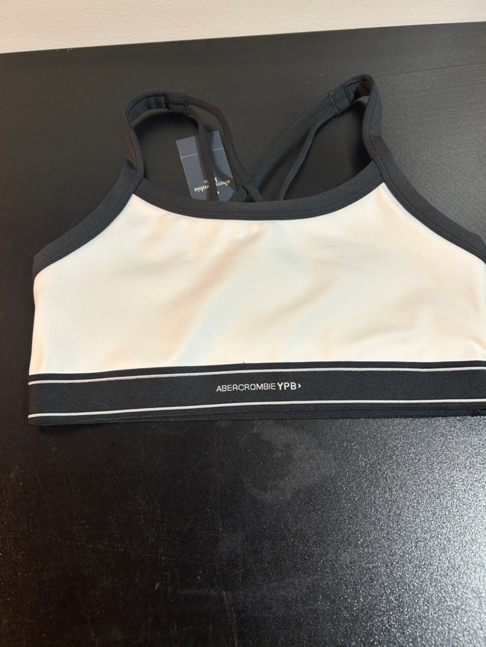 abercrombie kids White and Black Sports Bralette